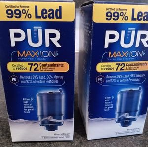 PUR Mineral Clear Faucet Water Filter 2 Packs Blue